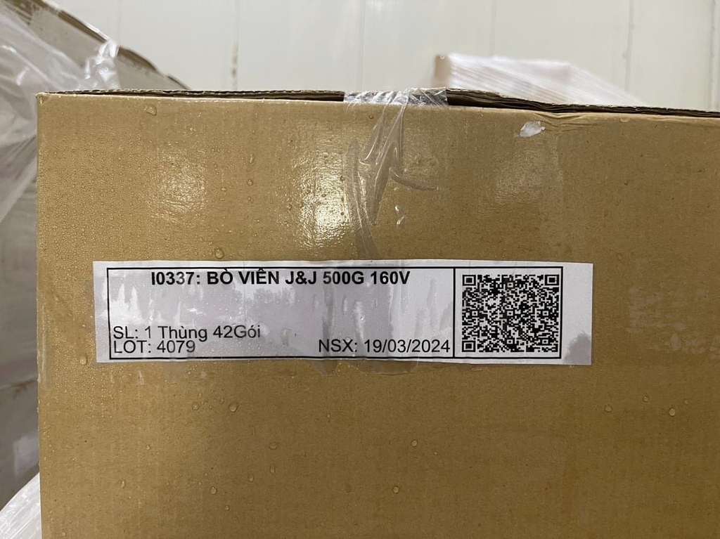 Bò viên JJ gói 500G 160 viên