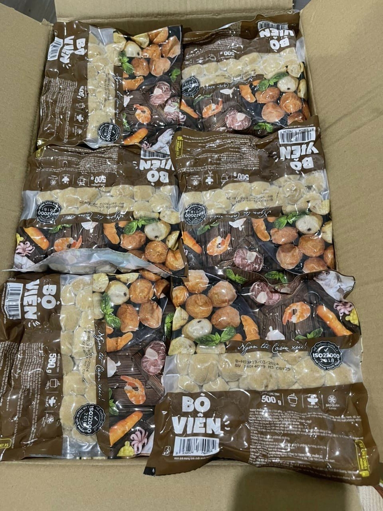 Bò viên JJ gói 500G 160 viên