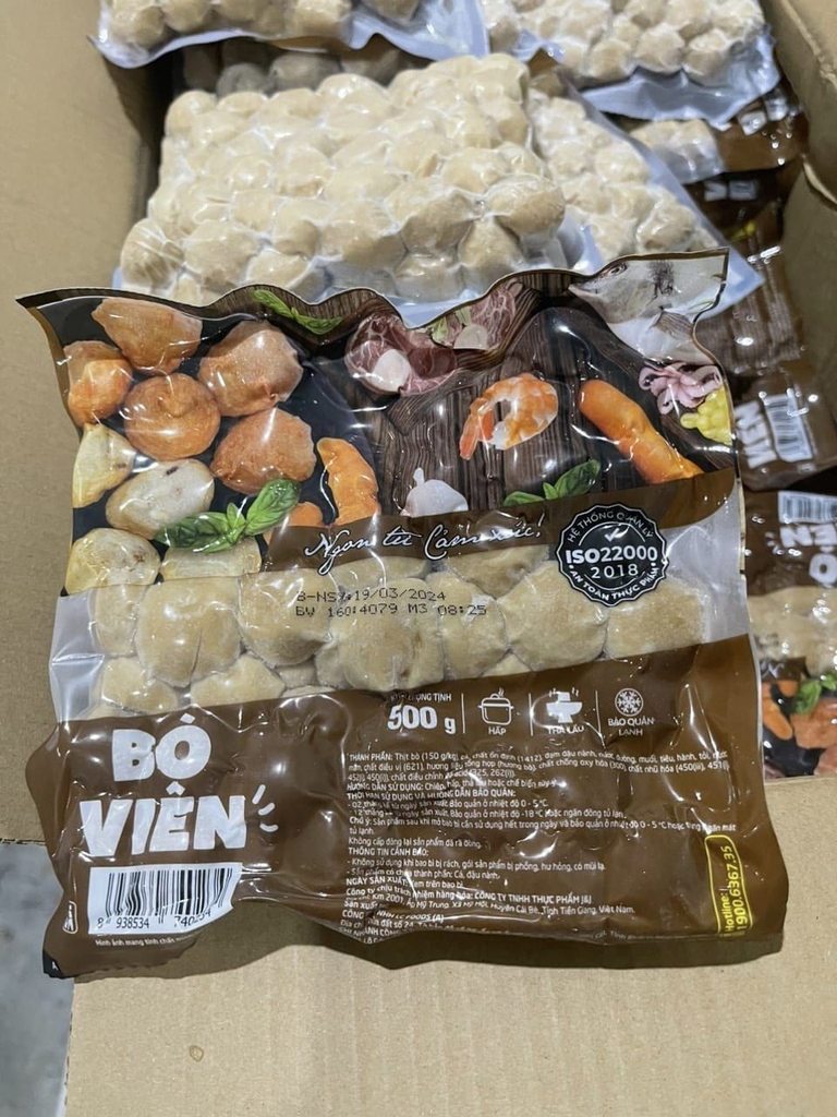 Bò viên JJ gói 500G 160 viên