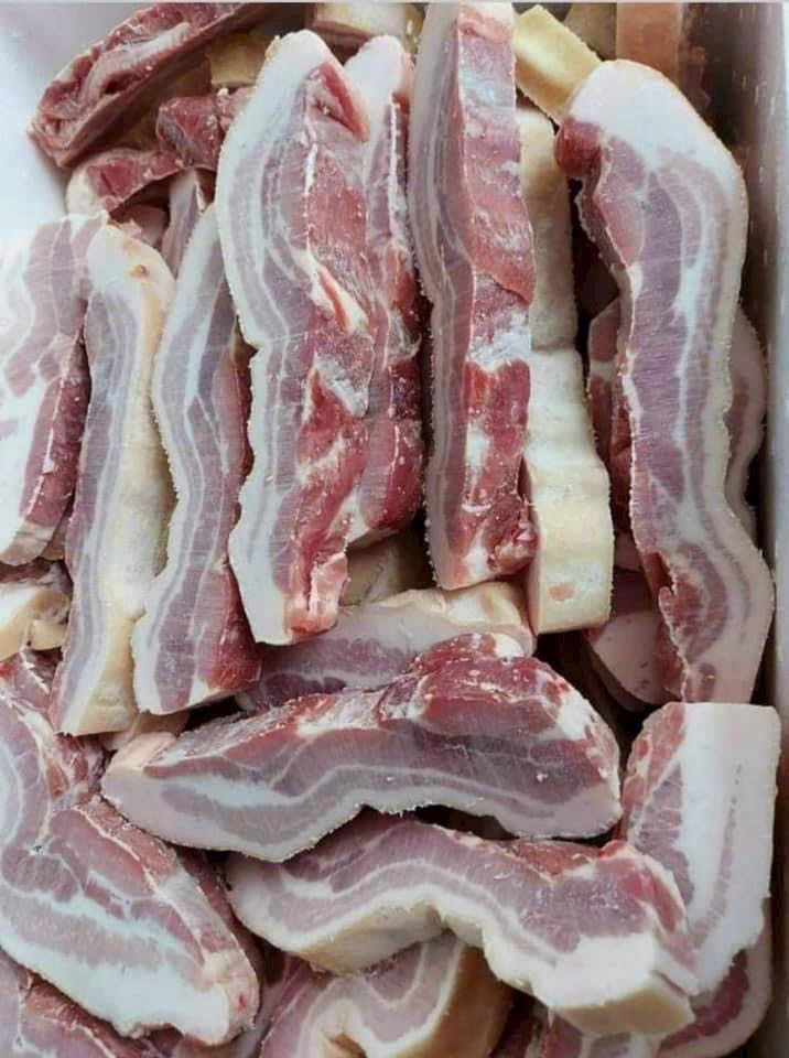 Ba chỉ Heo rút xương cắt miếng dày  (5-7 cm)