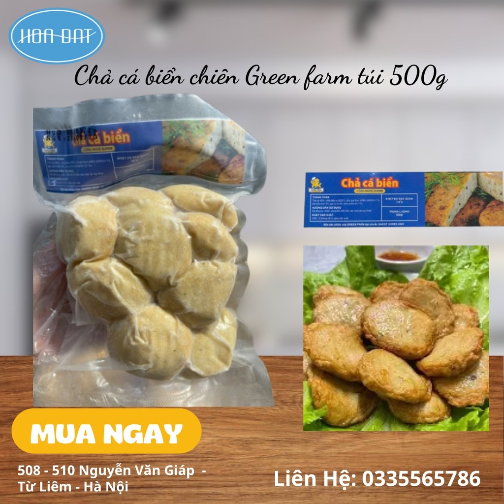 CHẢ CÁ BIỂN GREEN FARM TÚI 500GR