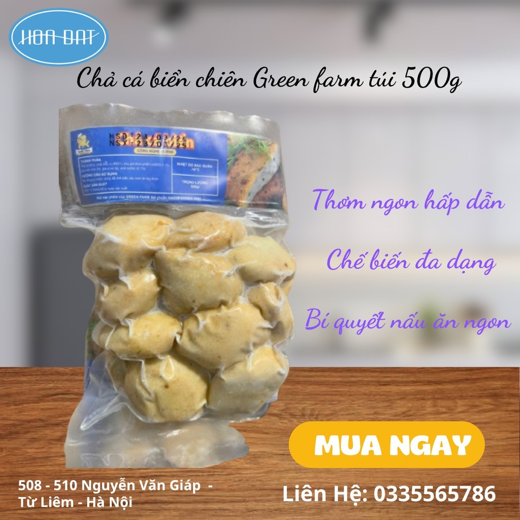 CHẢ CÁ BIỂN GREEN FARM TÚI 500GR