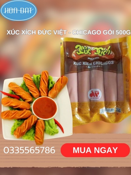 Xúc xích Chicagos Đức Việt 500gr ( 10 cái)