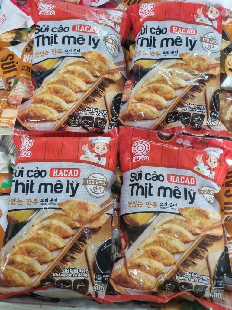Sủi cảo HACAO Mê Ly nhân thịt 500g