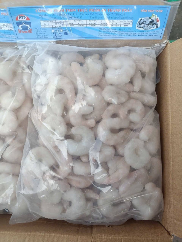 TÔM THẺ TƯƠI BÓC NÕN - thùng 10kg
