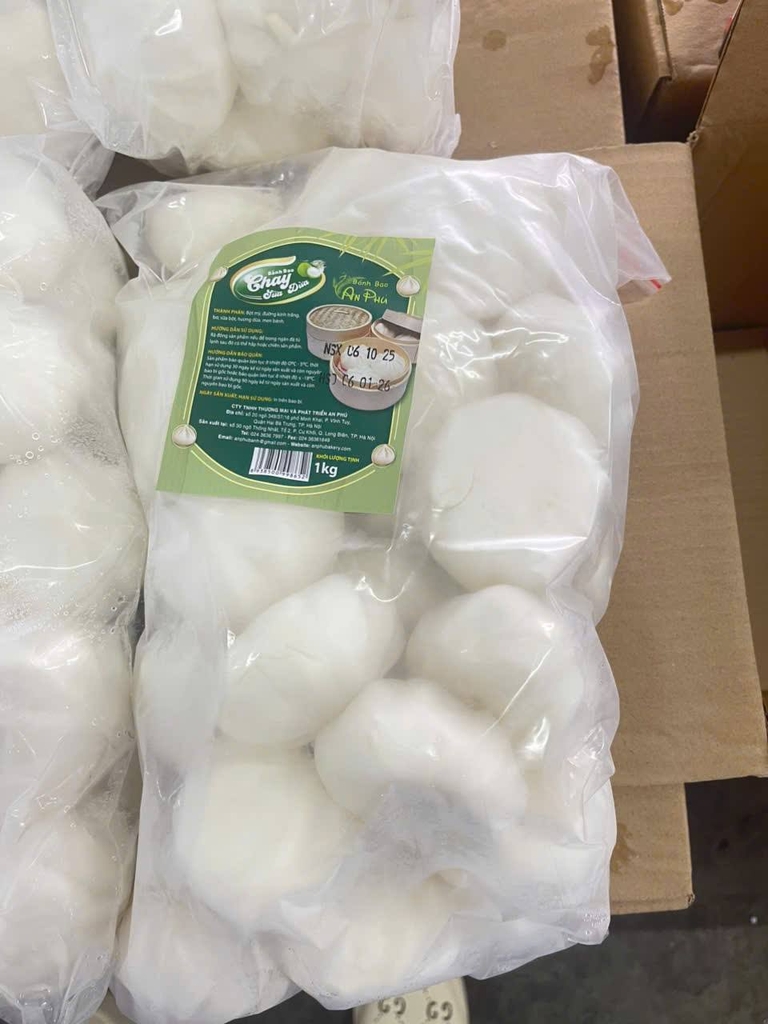 BÁNH BAO CHAY AN PHÚ TÚI 1KG - THÙNG 7KG