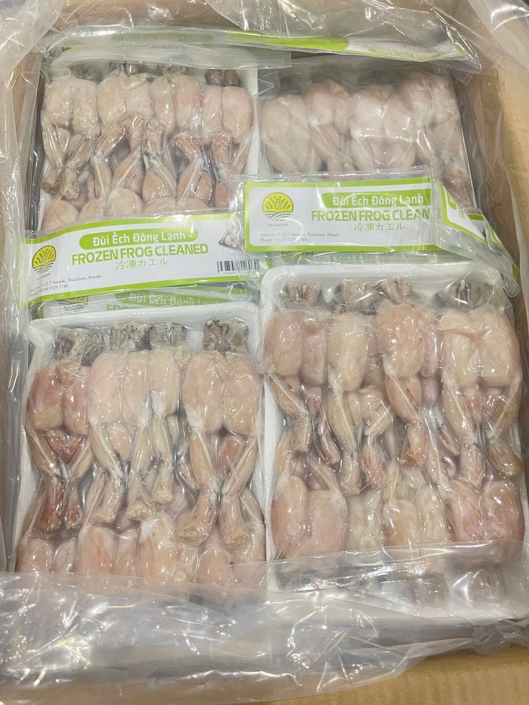 ĐÙI ẾCH ĐÔNG LẠNH LÀM SẠCH (7-8 ĐÙI)/ KHAY 500GR - THÙNG 12KG