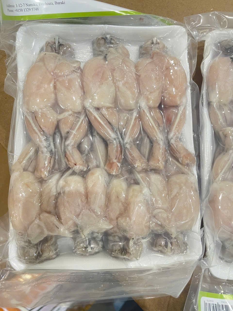 ĐÙI ẾCH ĐÔNG LẠNH LÀM SẠCH (7-8 ĐÙI)/ KHAY 500GR - THÙNG 12KG