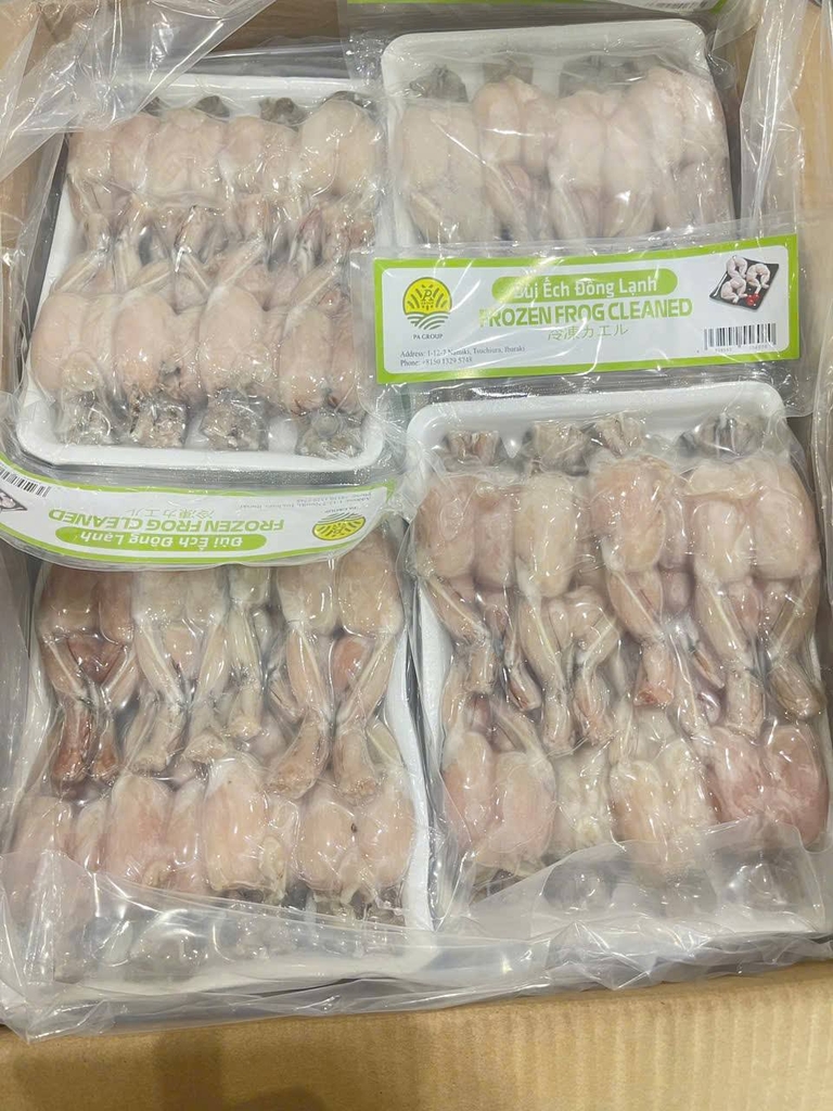 ĐÙI ẾCH ĐÔNG LẠNH LÀM SẠCH (7-8 ĐÙI)/ KHAY 500GR - THÙNG 12KG