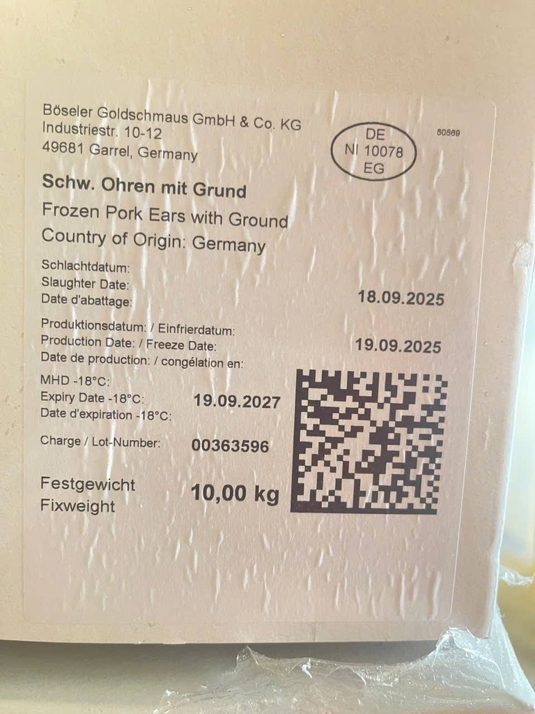 TAI HEO ĐỨC BOSÉLER – SCHW - THÙNG 10KG