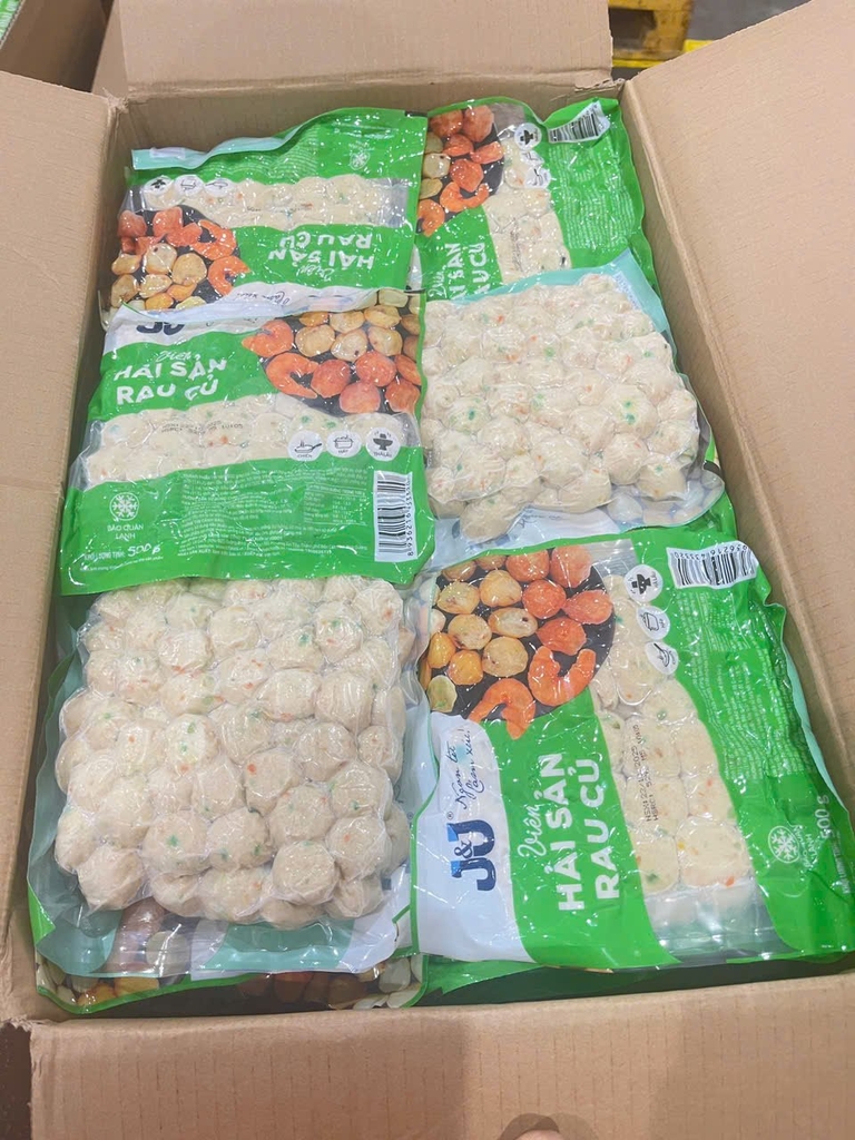 Viên rau củ Hải sản Kitkoll JJ LC Foods gói 500g 160v