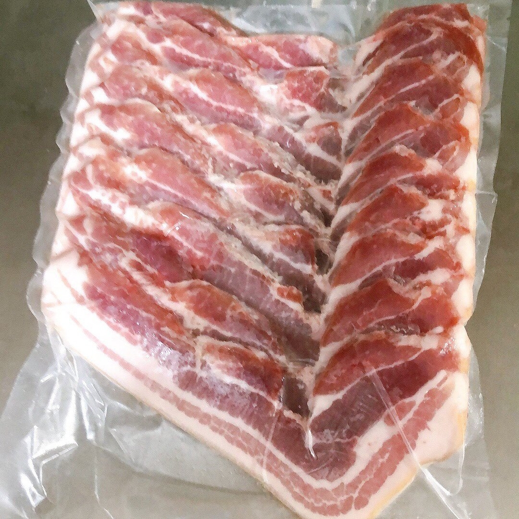 Ba chỉ  rút xương thái lát mỏng (1-1.5 cm) túi 1kg