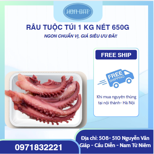 Râu tuộc túi 1 kg nét 650g ( 3-5 râu)