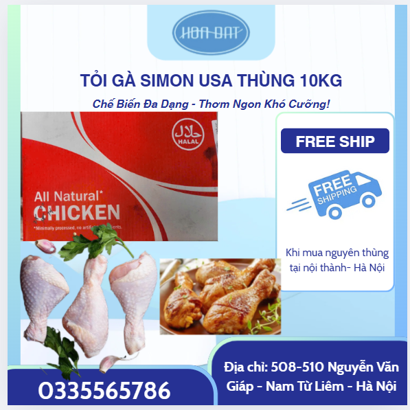 🍗 TỎI GÀ NHỎ SIMON NHẬP KHẨU USA – THÙNG 10KG TIỆN LỢI