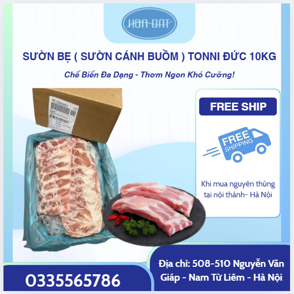 SƯỜN BẸ ( SƯỜN CÁNH BUỒM ) TONNI ĐỨC 10KG