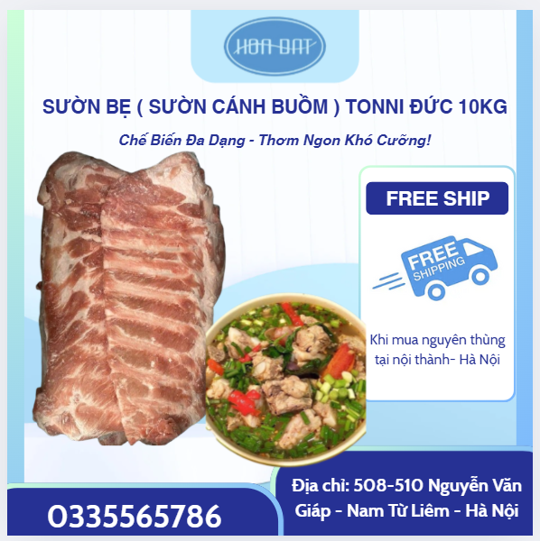 SƯỜN BẸ ( SƯỜN CÁNH BUỒM ) TONNI ĐỨC 10KG