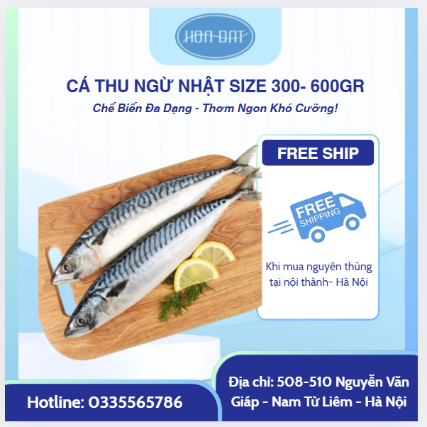 CÁ NỤC NHẬT BẢN (THU NGỪ) SIZE 300-600GR -THÙNG 15KG