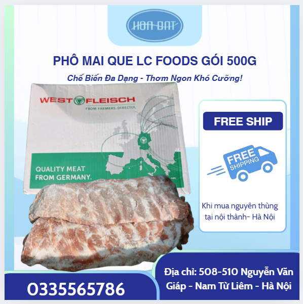 SƯỜN CÁNH BUỒM ĐỨC – WEST FLEISCH - THÙNG 10KG