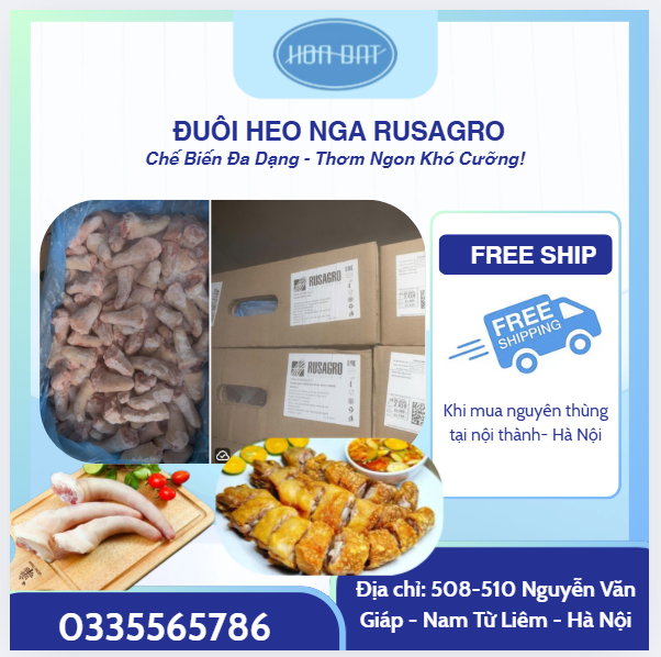 ĐUÔI HEO NGA RUSAGRO ( HÀNG MÃ CÂN TỪ 12 ~15KG)