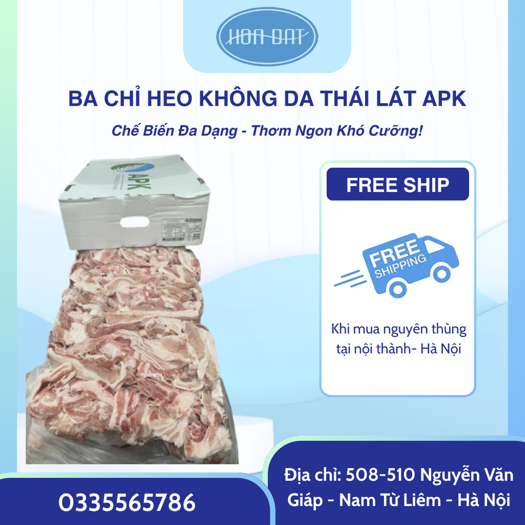 Ba Chỉ Heo Không Da Không Xương Thái Lát APK