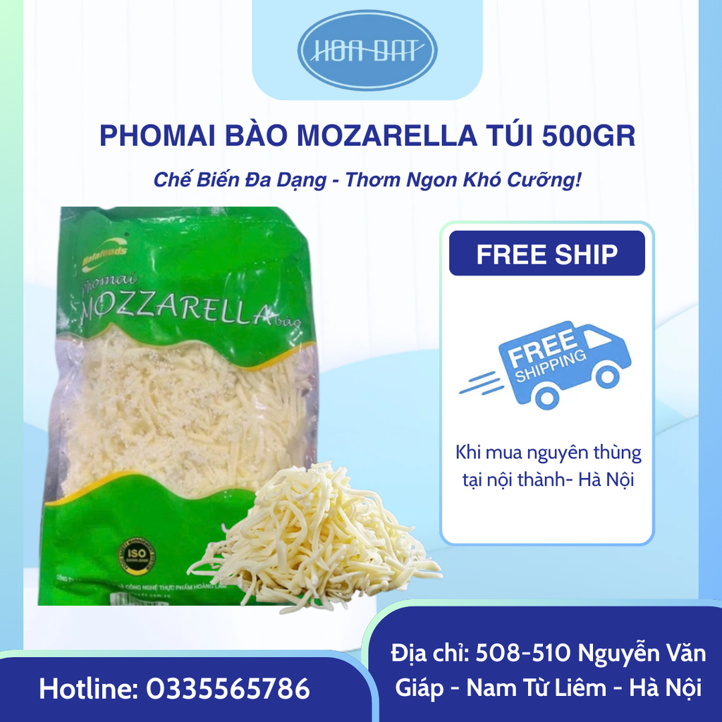 Phô Mai bào Sợi Mozzarella 500gr