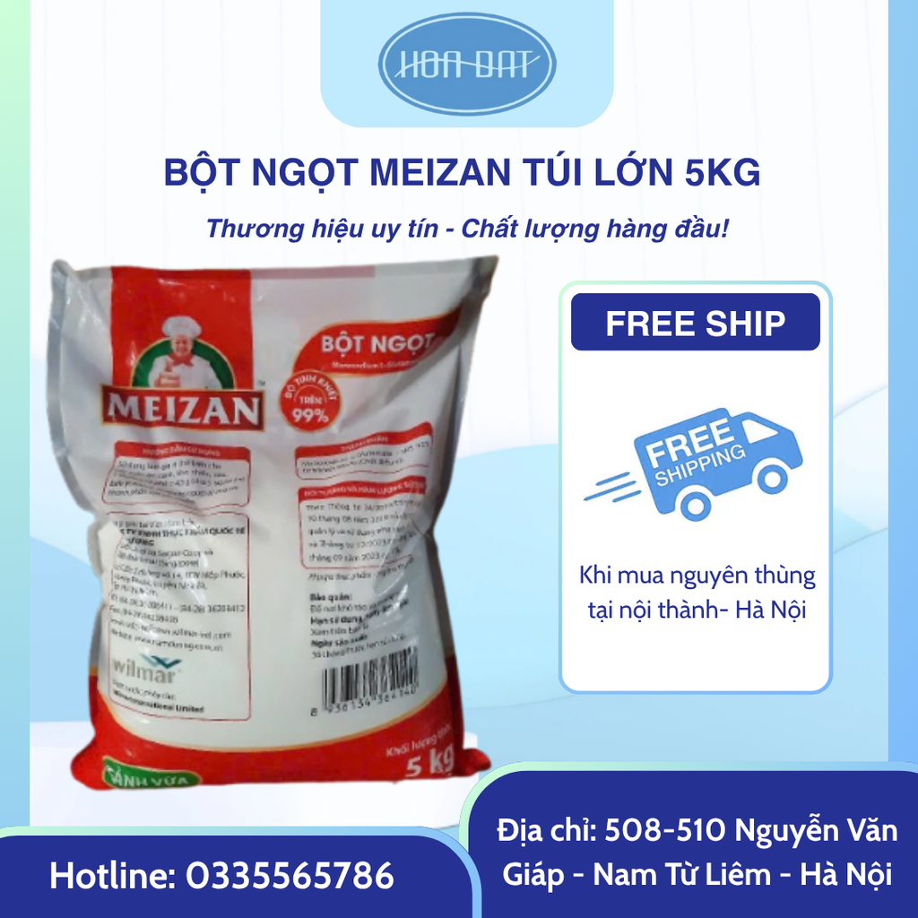 BỘT NGỌT (Mì Chính) MEIZAN CÁNH VỪA ĐỘ TINH KHIẾT 99% 5kg *3 bịch (Thùng 15kg)