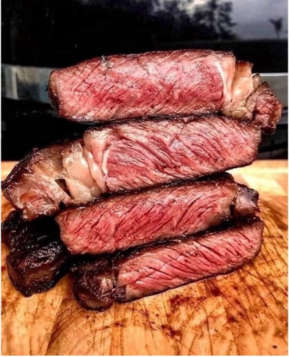 Thăn trâu thái nướng khay 1kg ( thùng 10 khay)