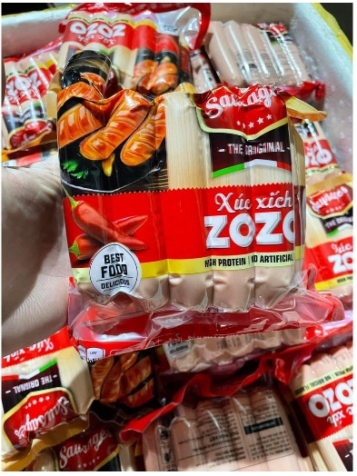Xúc xích Zozo gói 500g (  loại 10 cái ngắn)
