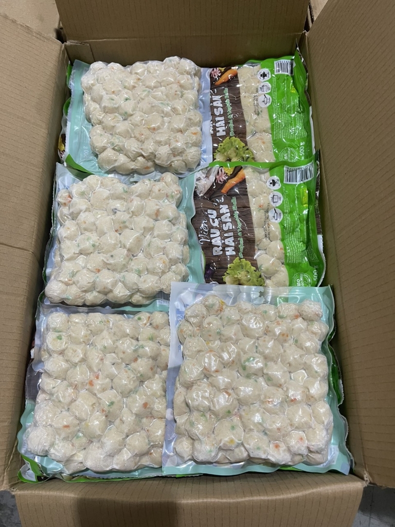 Viên rau củ Hải sản Kitkoll JJ LC Foods gói 500g 160v