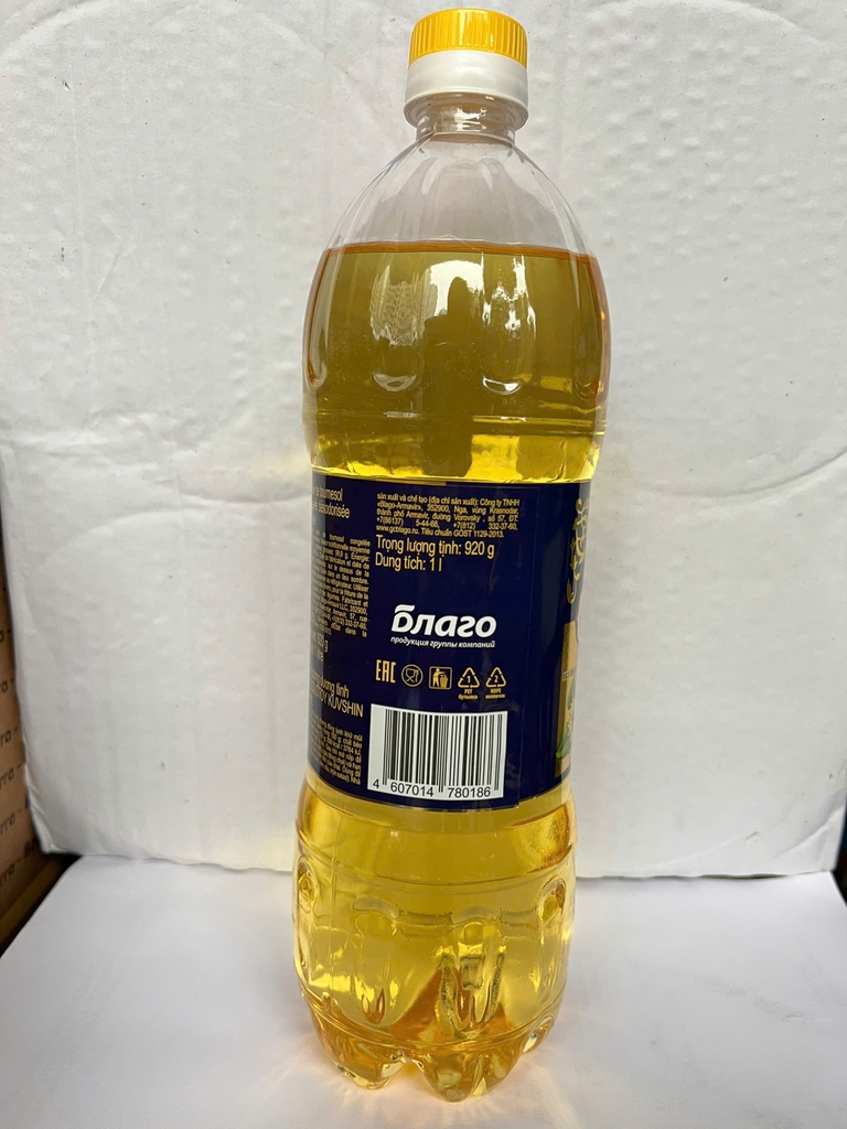 Dầu hướng dương Nga 1L nguyên chất 100% ( thùng 15 chai)