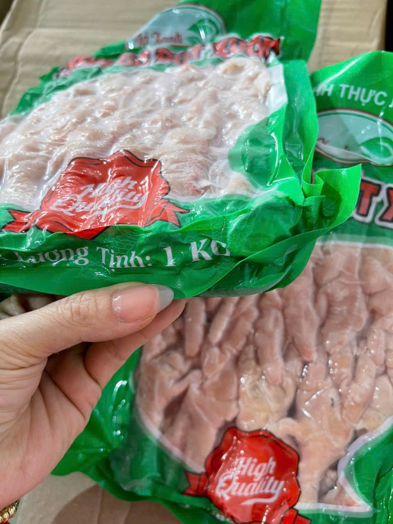 Chân gà rút xương lá xanh đủ cân và Chân gà rút xương net 9