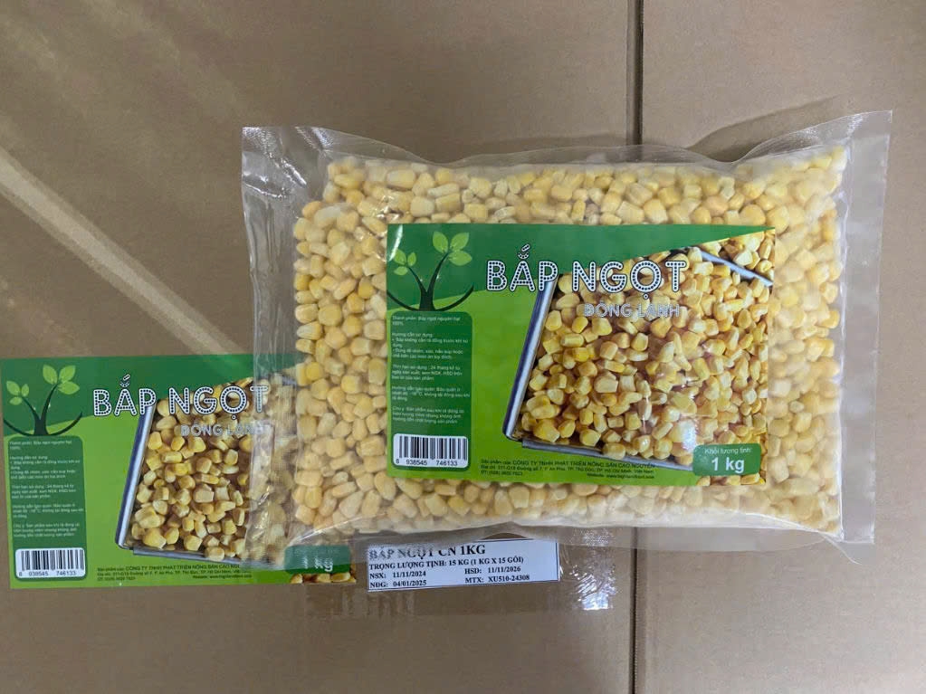 Ngô ngọt nguyên hạt Việt Nam gói 1kg