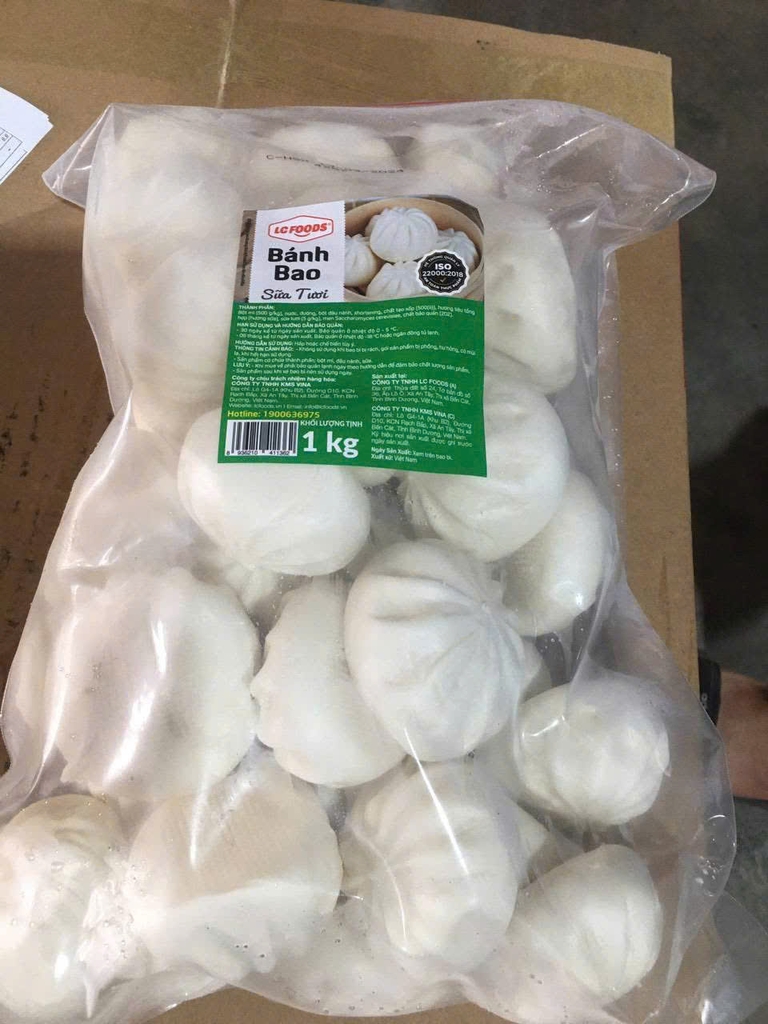 Bánh bao chay LC Foods  1kg/ túi( 40cái)