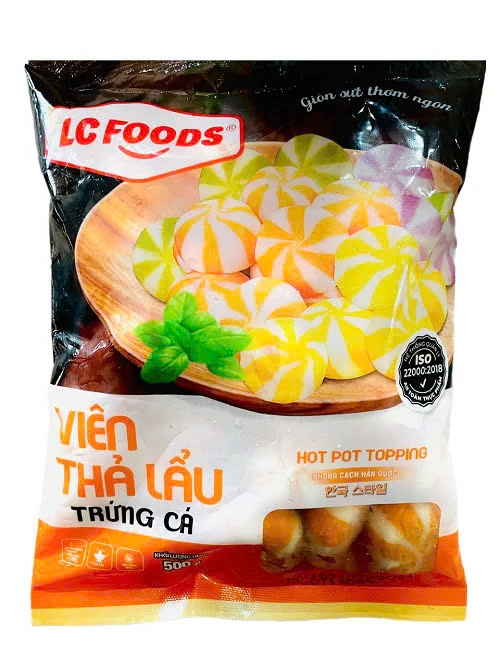 Viên thả lẩu trứng cá LC foods gói 500g