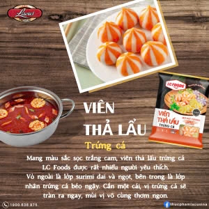 Viên thả lẩu trứng cá LC foods gói 500g