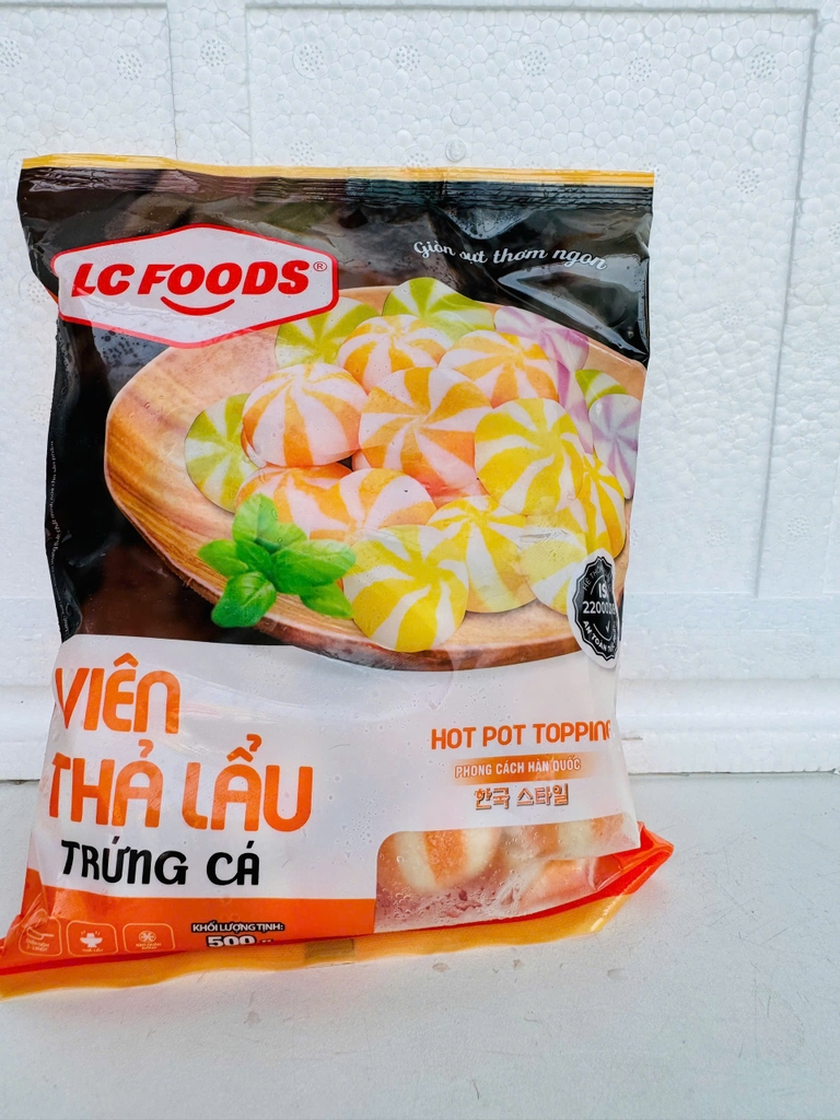 Viên thả lẩu trứng cá LC foods gói 500g