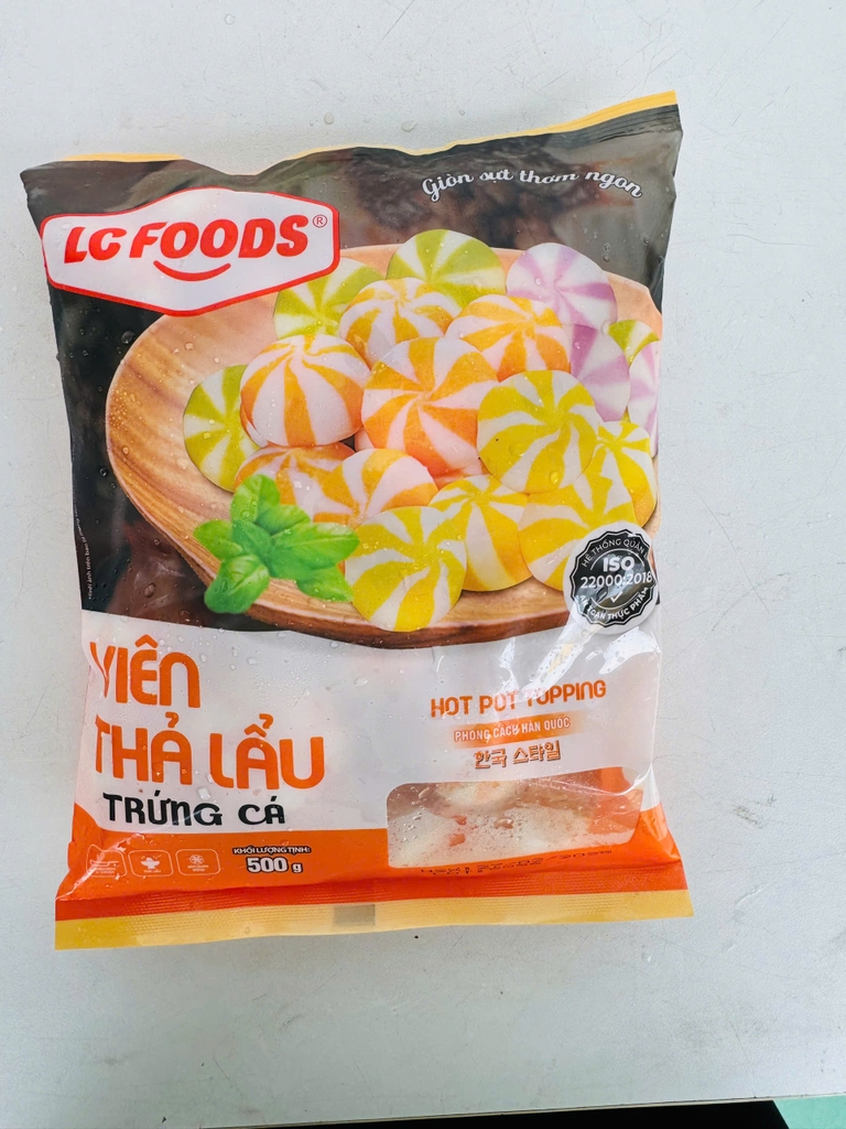 Viên thả lẩu trứng cá LC foods gói 500g