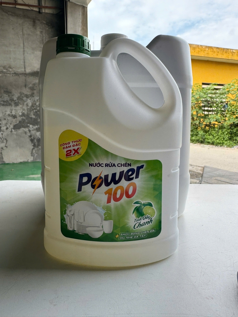 Nước rửa chén Power 100 hương chanh  1.4kg ( thùng* 8 can)