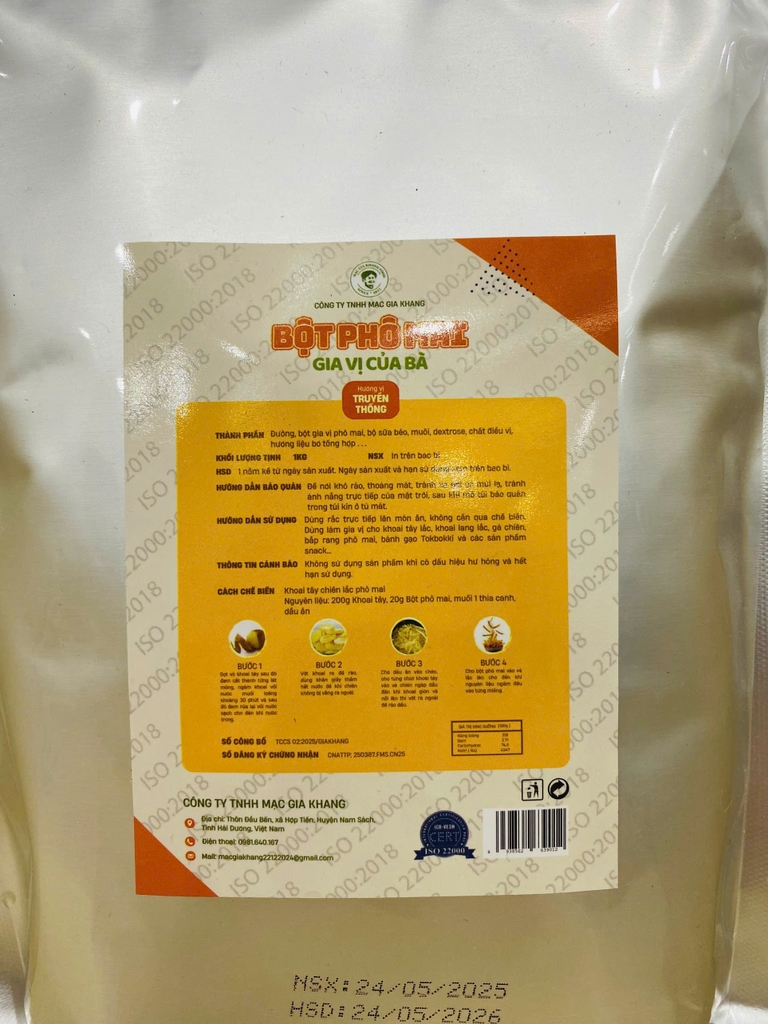 Bột pho mai (pho mai lắc) 1kg/ túi