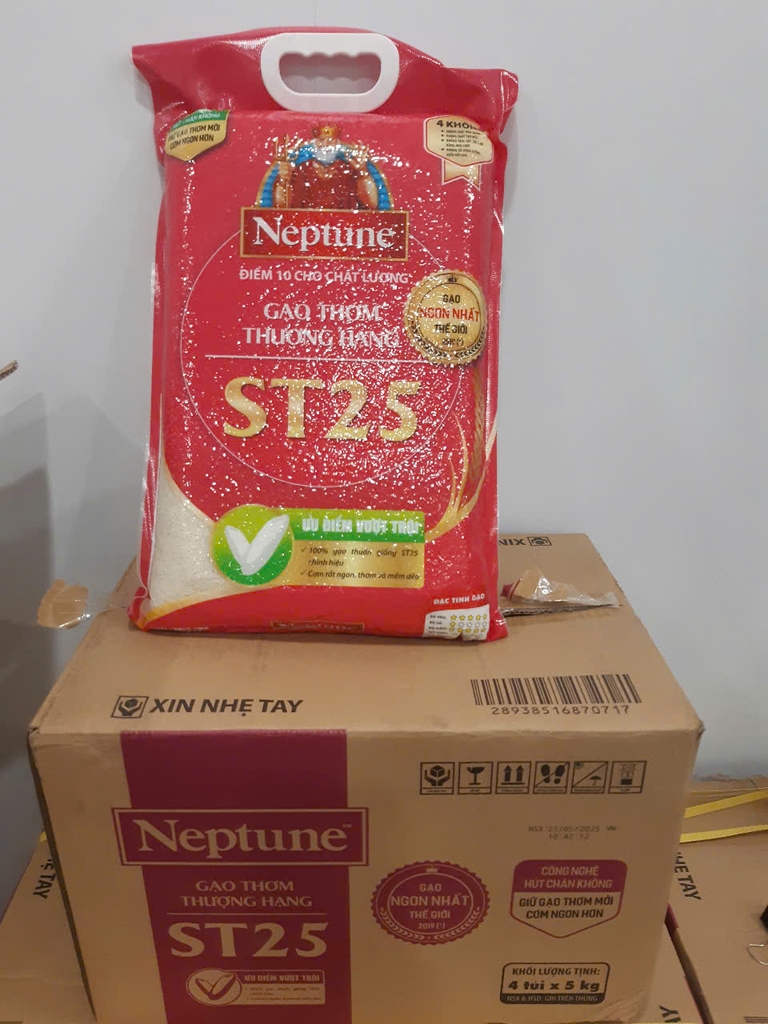Combo 4 túi(5kg) Gạo Thơm Đặc Sản ST25 Neptune (20kg)