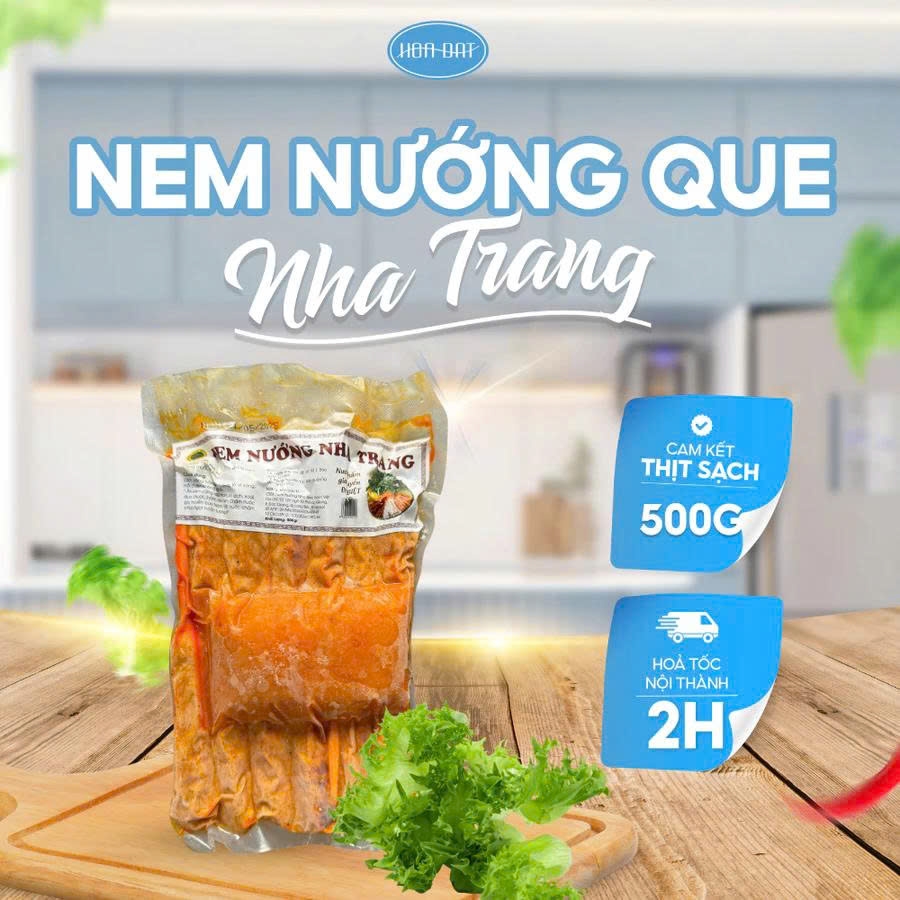 Nem nướng que Nha Trang gói 500g (12 que)