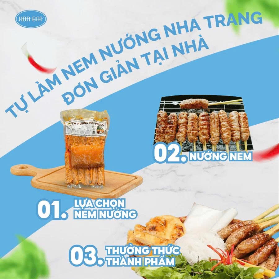 Nem nướng que Nha Trang gói 500g (12 que)