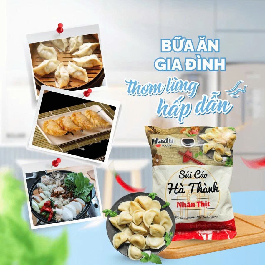 Sủi cảo Hà Thành nhân thịt gói 1kg