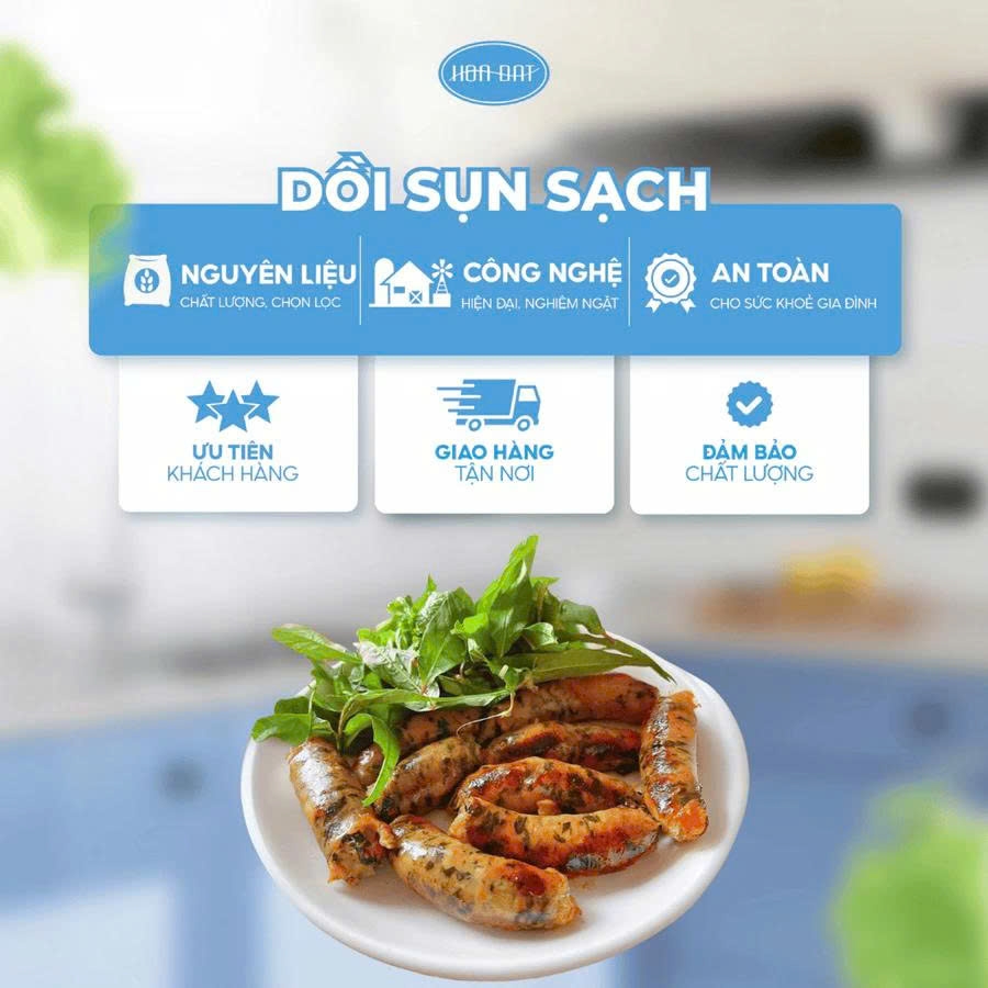 Dồi sụn Hà Thành gói 500g (10 cây) hiệu Phúc Mơ