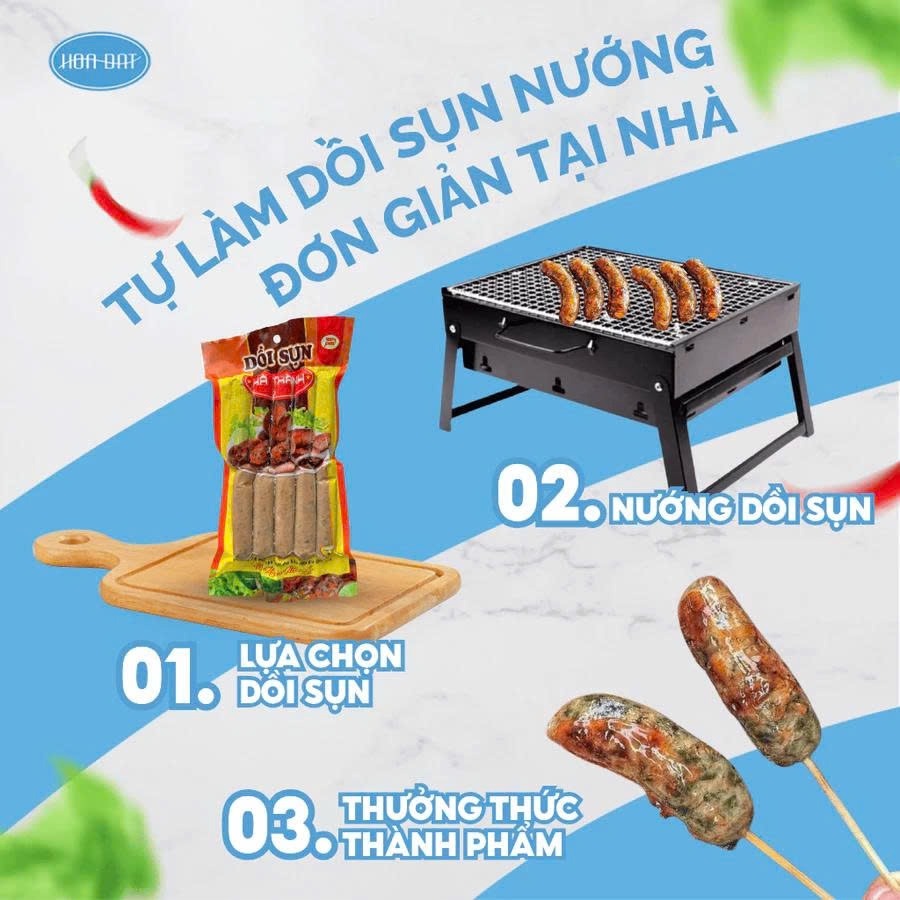 Dồi sụn Hà Thành gói 500g (10 cây) hiệu Phúc Mơ