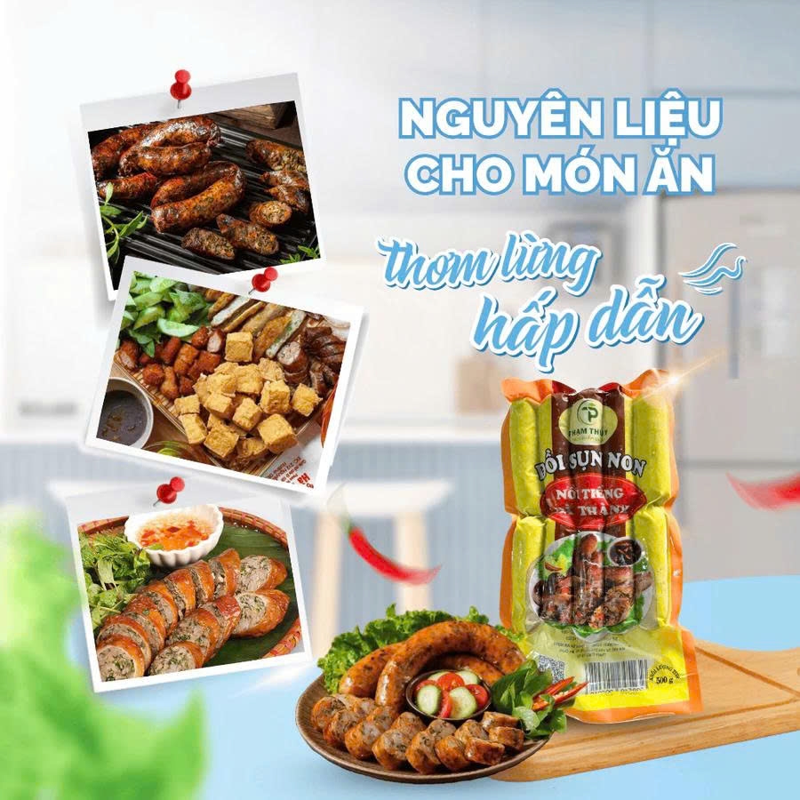 Dồi sụn Hà Thành ( Phạm Thúy) gói 500g (10 cây)