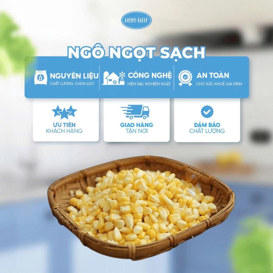 Ngô ngọt nguyên hạt Việt Nam gói 1kg