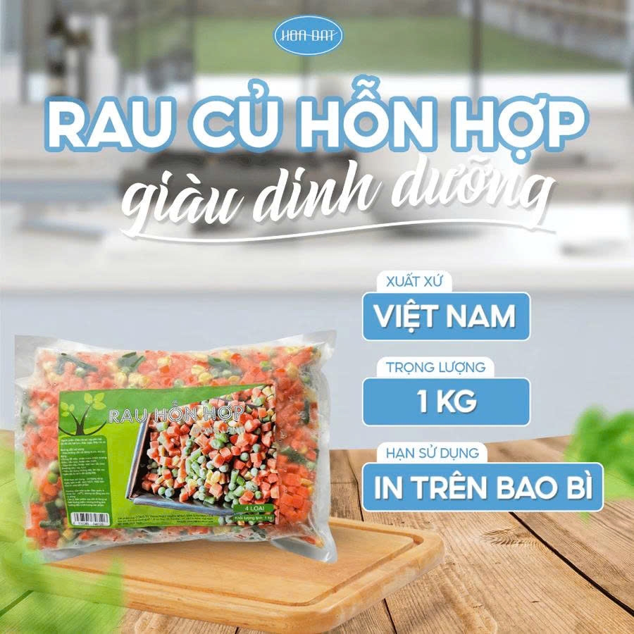 Rau Hỗn Hợp Đông Lạnh 4 loại - Túi 1 kg