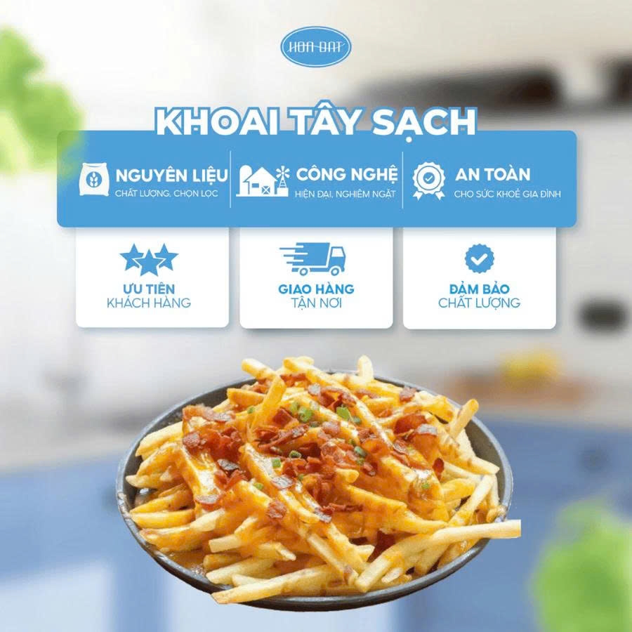 Khoai tây Bỉ Marquise cọng 7*7 - 1kg/ gói