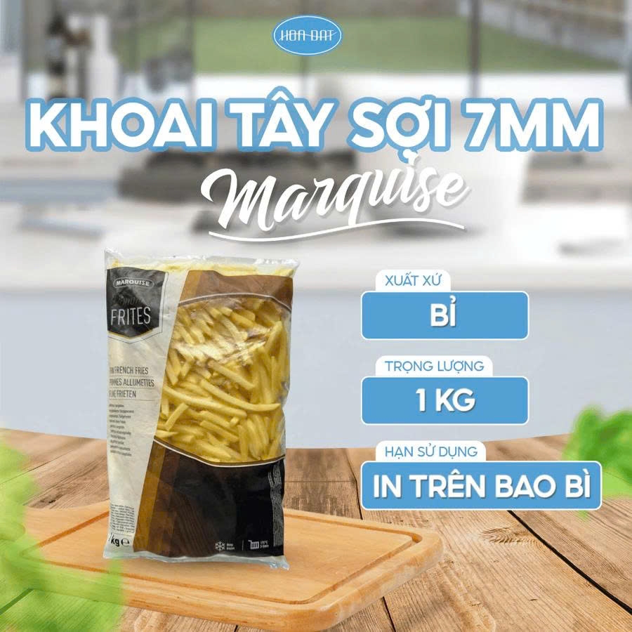 Khoai tây Bỉ Marquise cọng 7*7 - 1kg/ gói